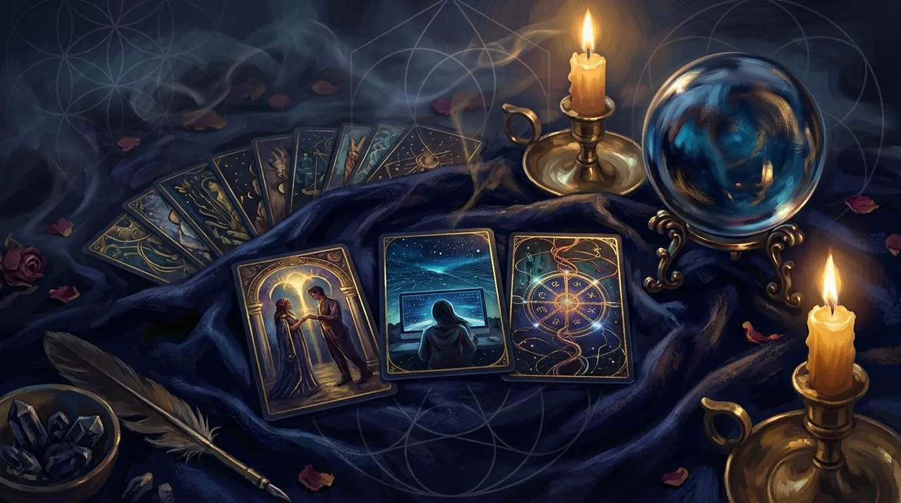 Love Tarot: 3-Card Spread for Online Relationships
