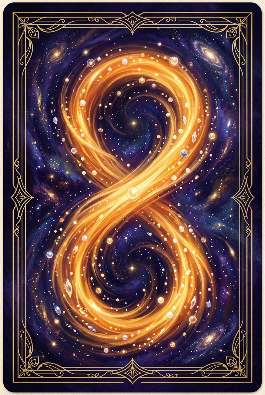Card 8 — Carrying Fullness (Cards of New Times, deck 3-6-9)