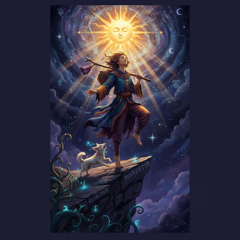 Karta tarota Głupiec (The Fool) — Wielkie Arkana 0