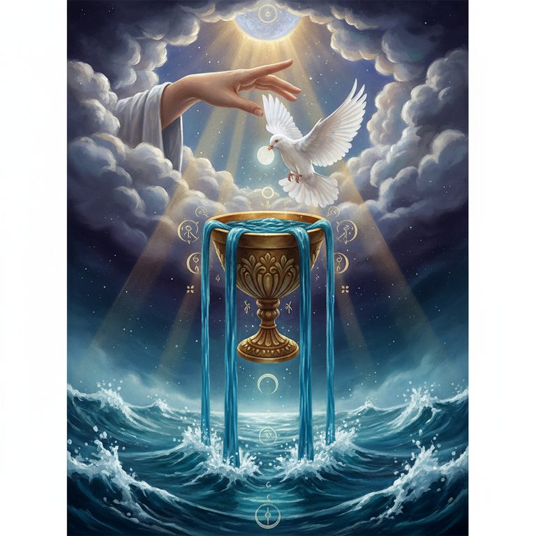 Tarotkarte Ass der Kelche — Große Arkana 