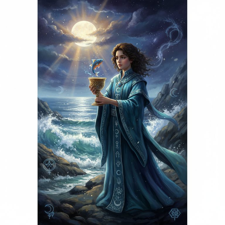 Tarotkarte Bube der Kelche — Große Arkana