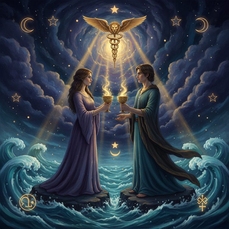 Tarot card Two of Cups — Major Arcana