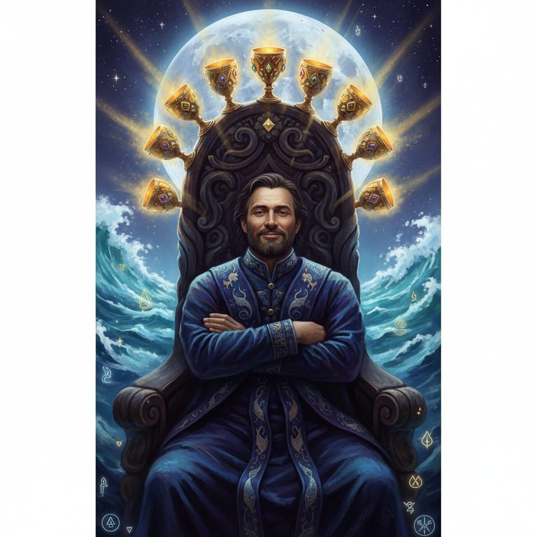 Tarotkarte Neun der Kelche — Große Arkana 